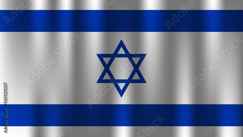 flag of israel country nation symbol 3d textile satin effect  background wallpaper vector