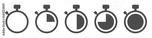 Clock icon set. Timer clock. Vector Time and Clock icons set. Circle icon. Vector illustration eps 10