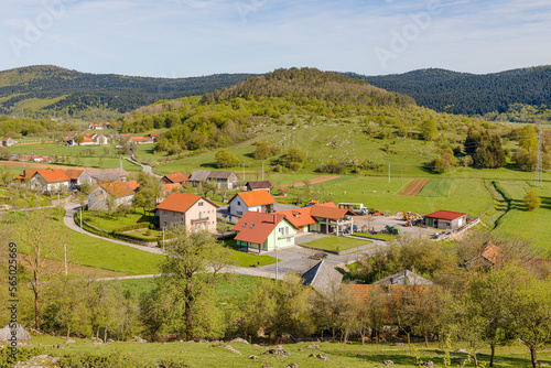 Wallpaper Mural Panoramic view of the village Brinje in Croatia Torontodigital.ca