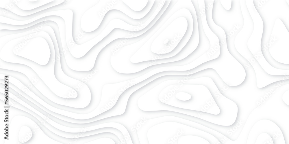 Obraz premium Abstract white papercut background with waves. Abstract papercut and multi layer cutout geometric pattern on vector, Abstract soft white background with waves, textured Papercut. 