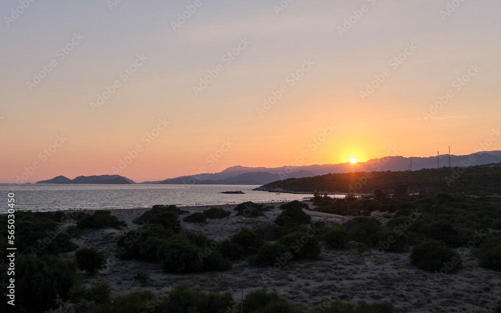 Sunset on the seashore Sunset on the seashore