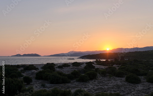 Sunset on the seashore