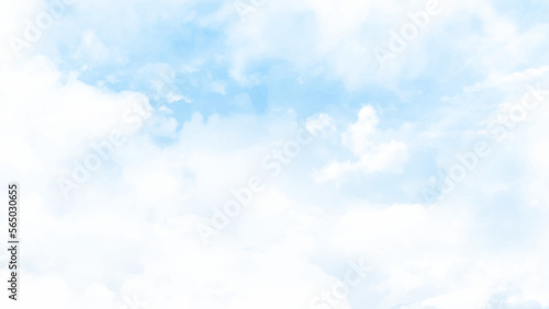 Canvas Print blue sky background texture with white clouds.