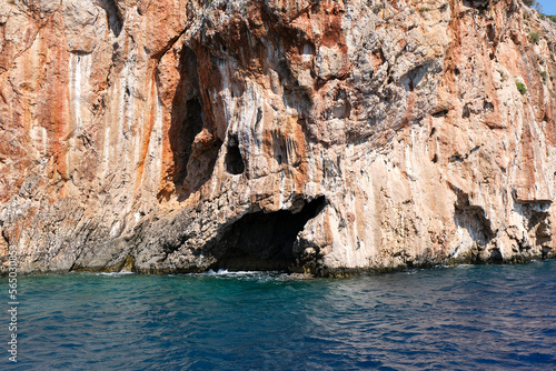 Sea grotto similar to a human face