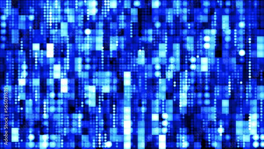 Abstract loop digital technology blue digital line circle distort mosaic tile pattern animaiton background. Small blinking shining squared with flicker electrical line. Abstract loop digital technology blue digital line circle distort mosaic tile pattern animaiton background. Small blinking shining squared with flicker electrical line.