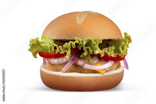 hamburger isolated on white