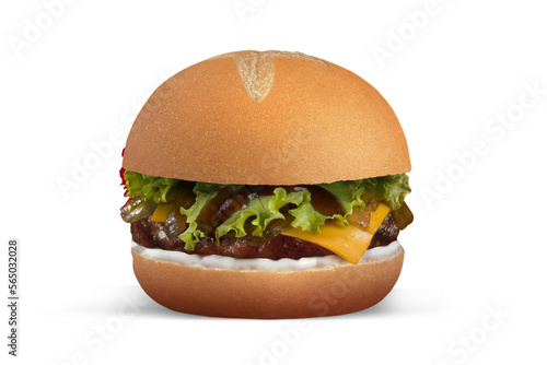 hamburger isolated on white