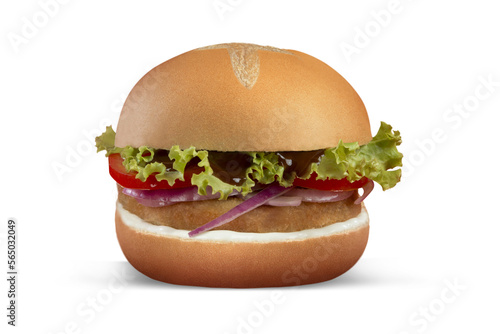 hamburger isolated on white