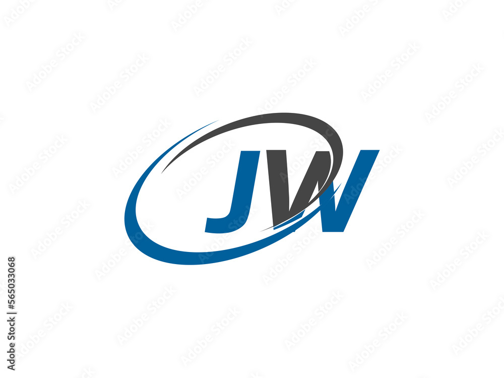 JW letter creative modern elegant swoosh logo design JW letter creative modern elegant swoosh logo design