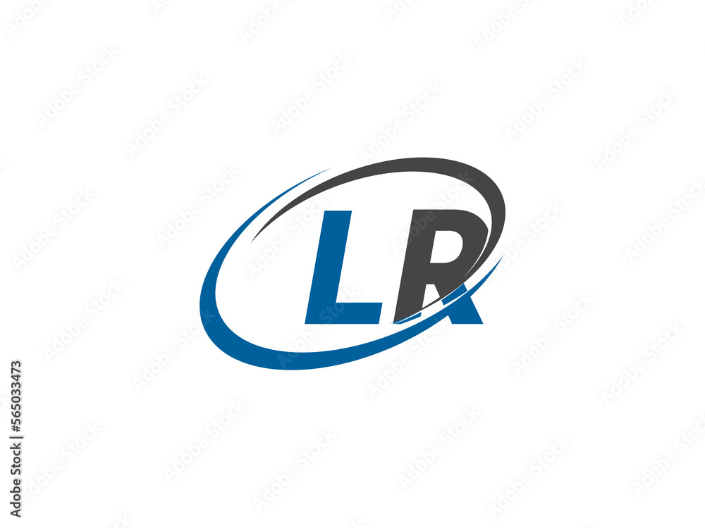 LR letter creative modern elegant swoosh logo design LR letter creative modern elegant swoosh logo design