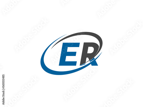 Free Download ER letter creative modern elegant swoosh logo design - GFXLoad