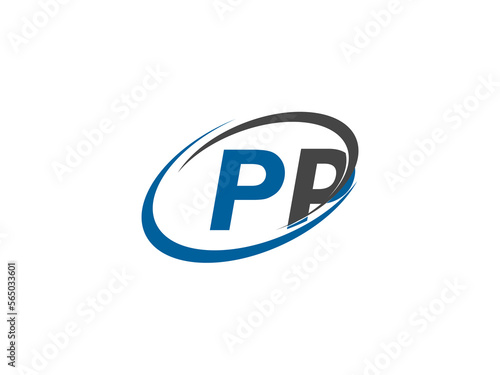 Free Download PP letter creative modern elegant swoosh logo design - GFXLoad
