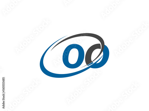 OO letter creative modern elegant swoosh logo design