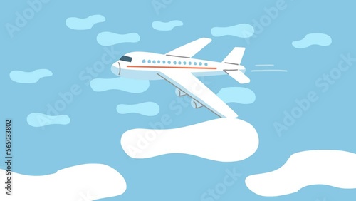 空を飛ぶ飛行機
