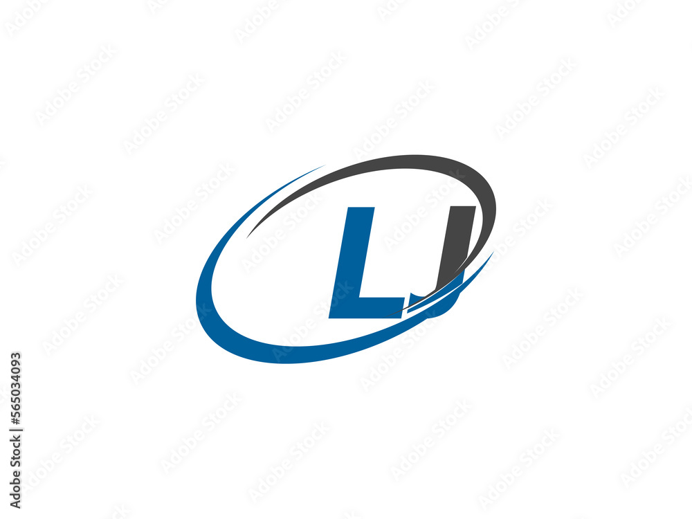 LJ letter creative modern elegant swoosh logo design LJ letter creative modern elegant swoosh logo design