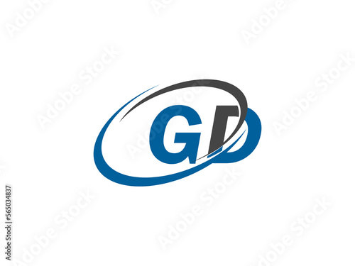 GD letter creative modern elegant swoosh logo design