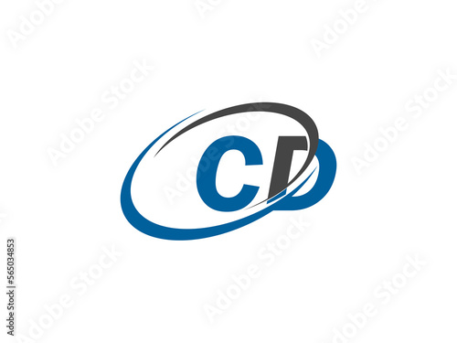 CD letter creative modern elegant swoosh logo design