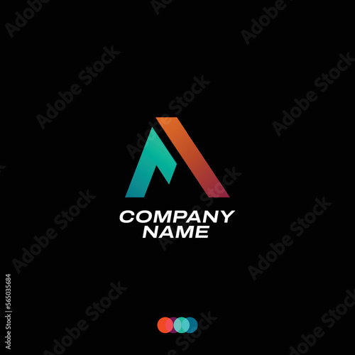 Geometric Abstract a logo 