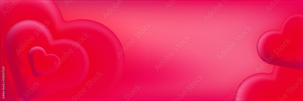 Modern abstract  gradient valentine banner background design