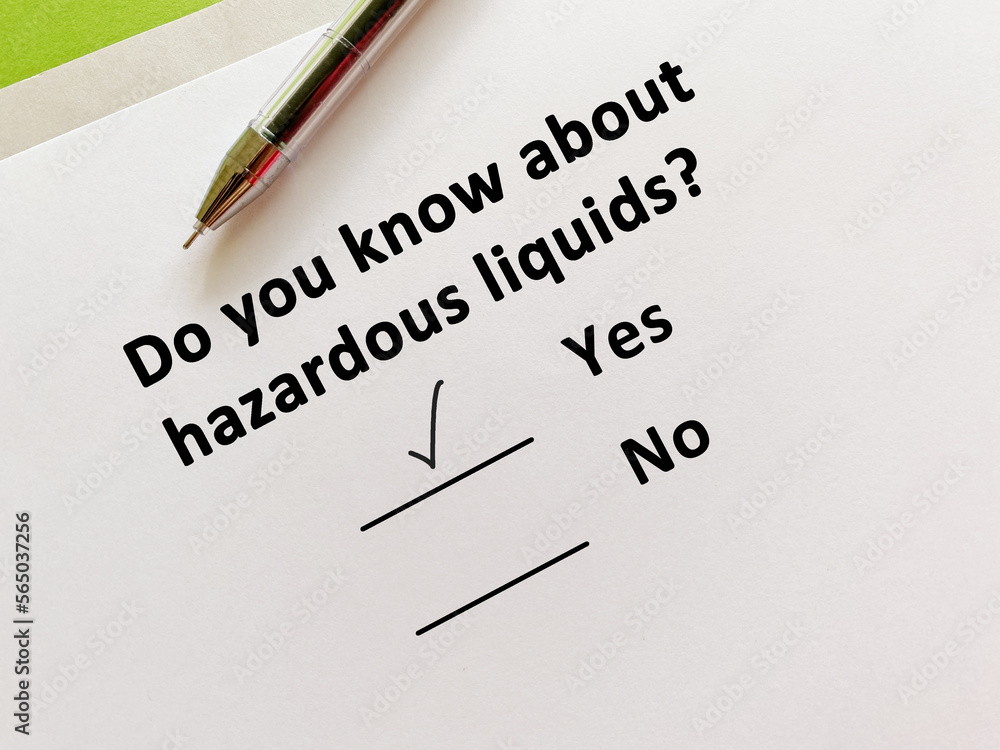 Questoinnaire about hazards Questoinnaire about hazards