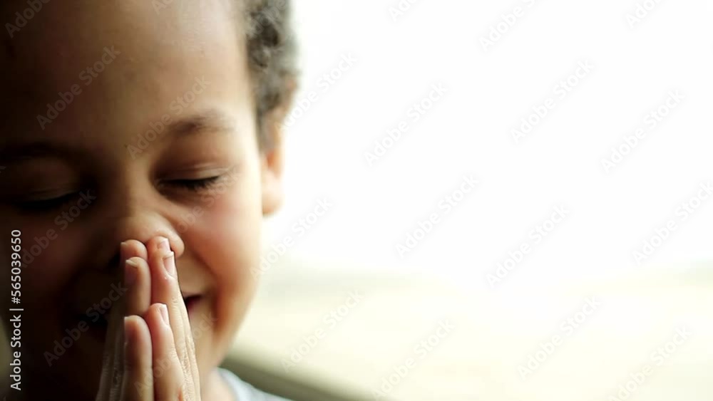 little boy praying to God with hands together on white background with people stock video stock footage little boy praying to God with hands together on white background with people stock video stock footage