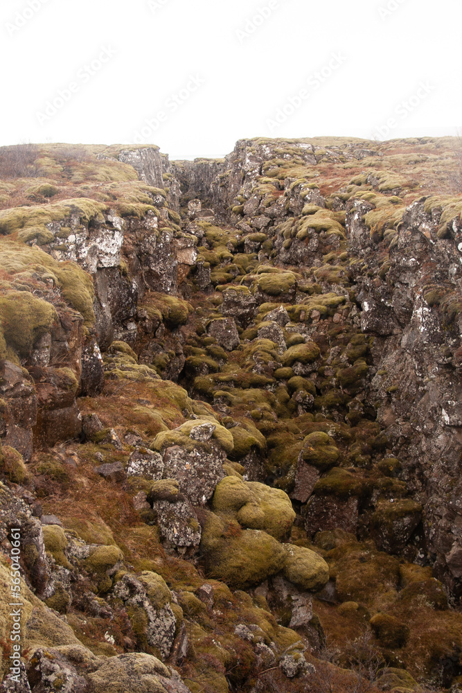 diferentes paisajes naturales de viaje en islandia