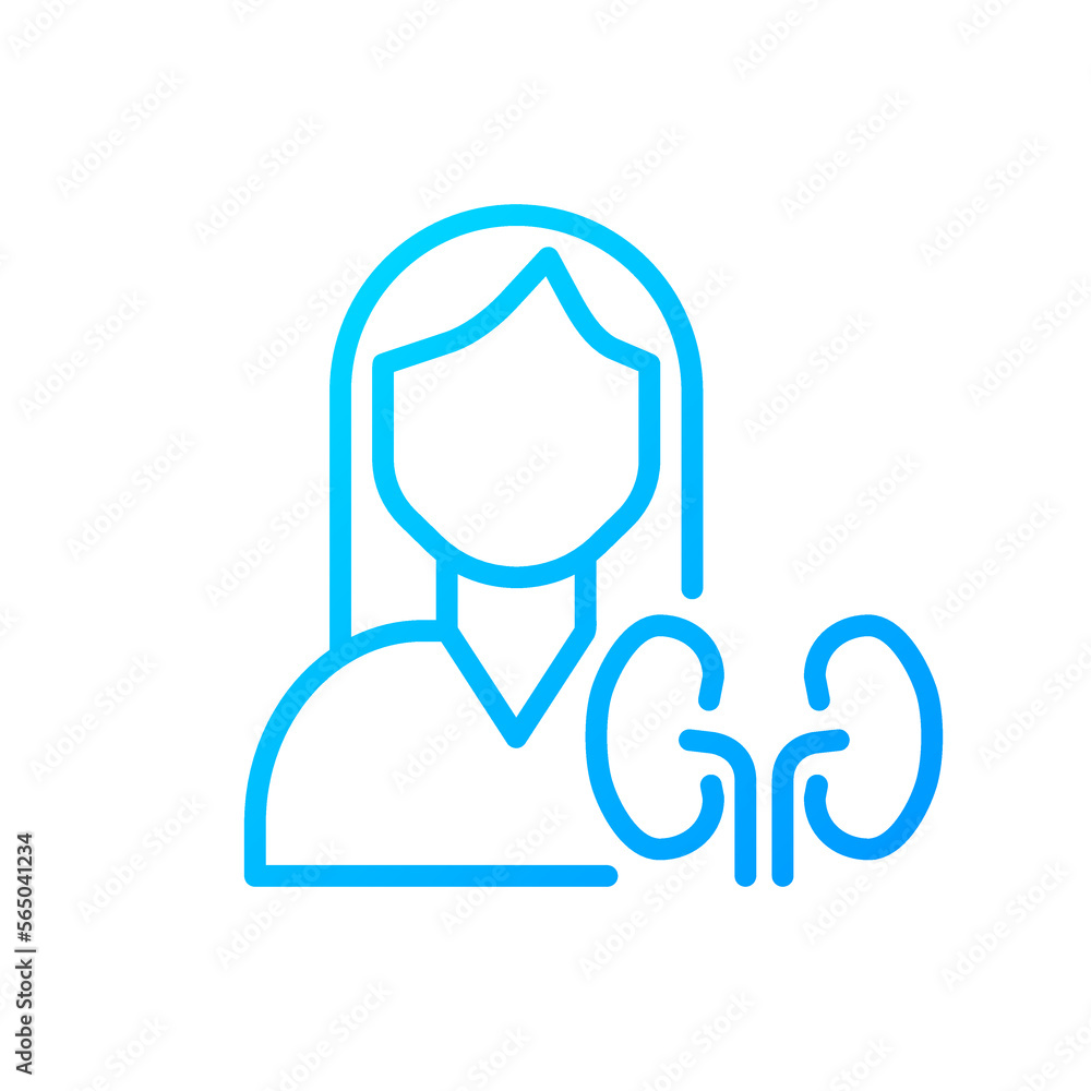 Nephrology pixel perfect gradient linear vector icon. Disease prevention and treatment of kidneys. Healthcare service. Thin line color symbol. Modern style pictogram. Vector isolated outline drawing Nephrology pixel perfect gradient linear vector icon. Disease prevention and treatment of kidneys. Healthcare service. Thin line color symbol. Modern style pictogram. Vector isolated outline drawing
