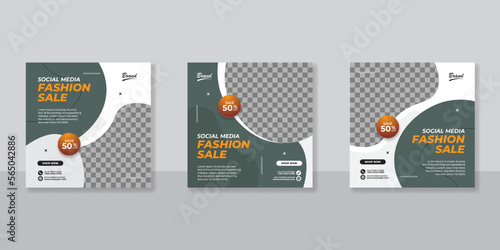 Modern Social Media banner template can be edited. Anyone can use this design easily. Promotional web banners for social media. Elegant sale and discount promo