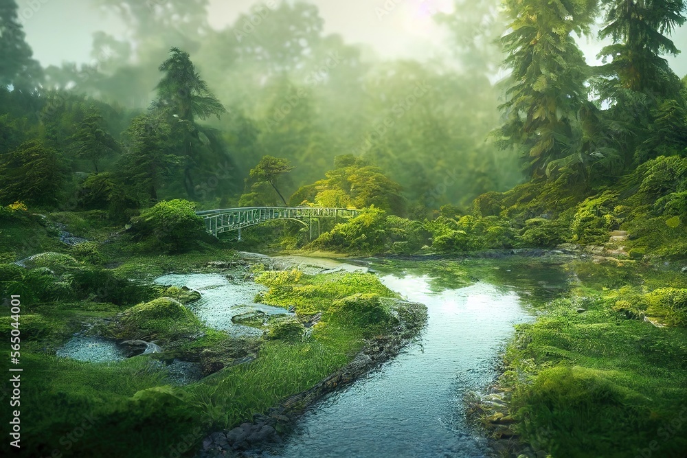 Obraz premium Beautifull deep forest View 