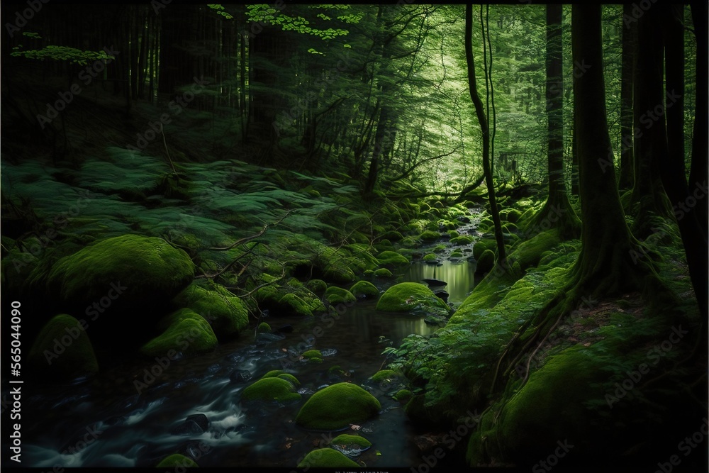 Fototapeta premium Beautifull deep forest View