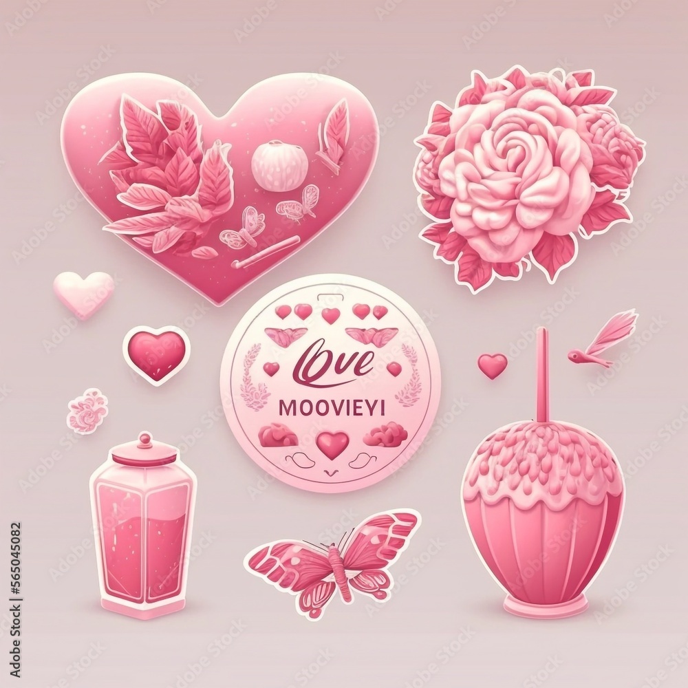 Valentins-Set, made by Ai, Ai-Art Valentins-Set, made by Ai, Ai-Art