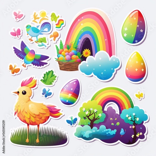 Bunte Fr  hlings- und Ostersticker  made by Ai  Ai-Art