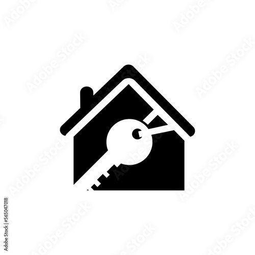 house with key. Vector icon design.