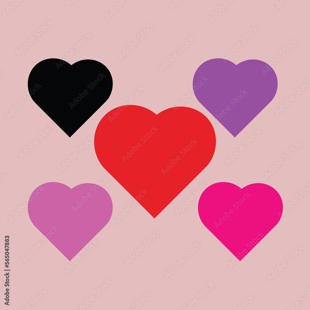 Free vector hand drawn style heart colorful pack