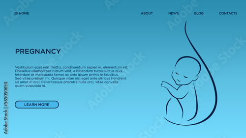 Health Care concept. Template for gynecology, obstetrics, human reproduction or artificial insemination. Design for web site interface. Pregnancy Vector illustration