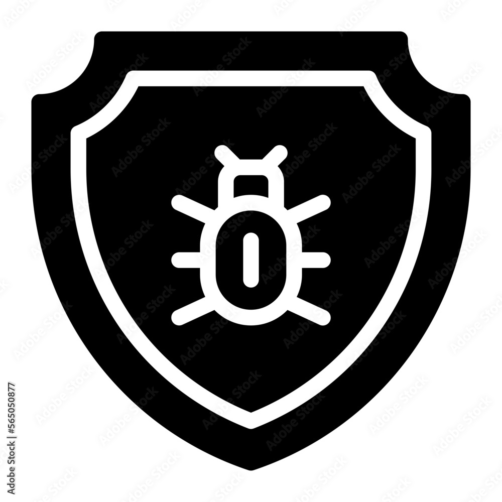 Obraz premium antivirus glyph icon