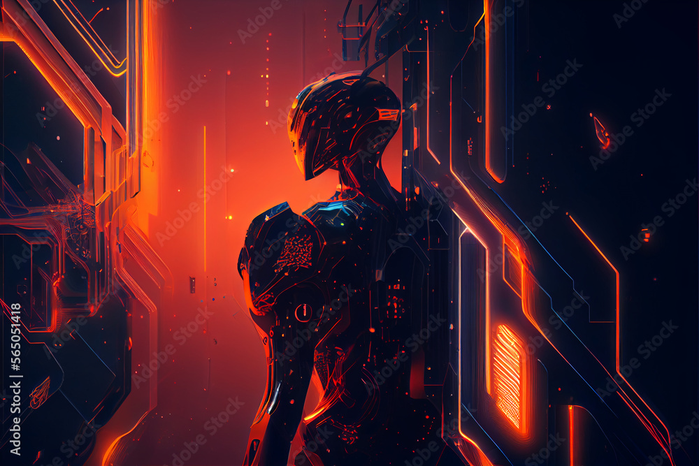 Technology background concept art Generative AI illustration Technology background concept art Generative AI illustration