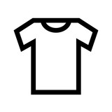 Simple round-neck T-shirt icon. Vector.