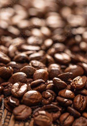 coffee beans close up .