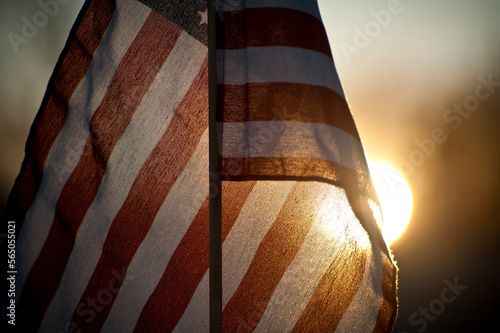 United States Flag with sun.  La Junta, Colorado.