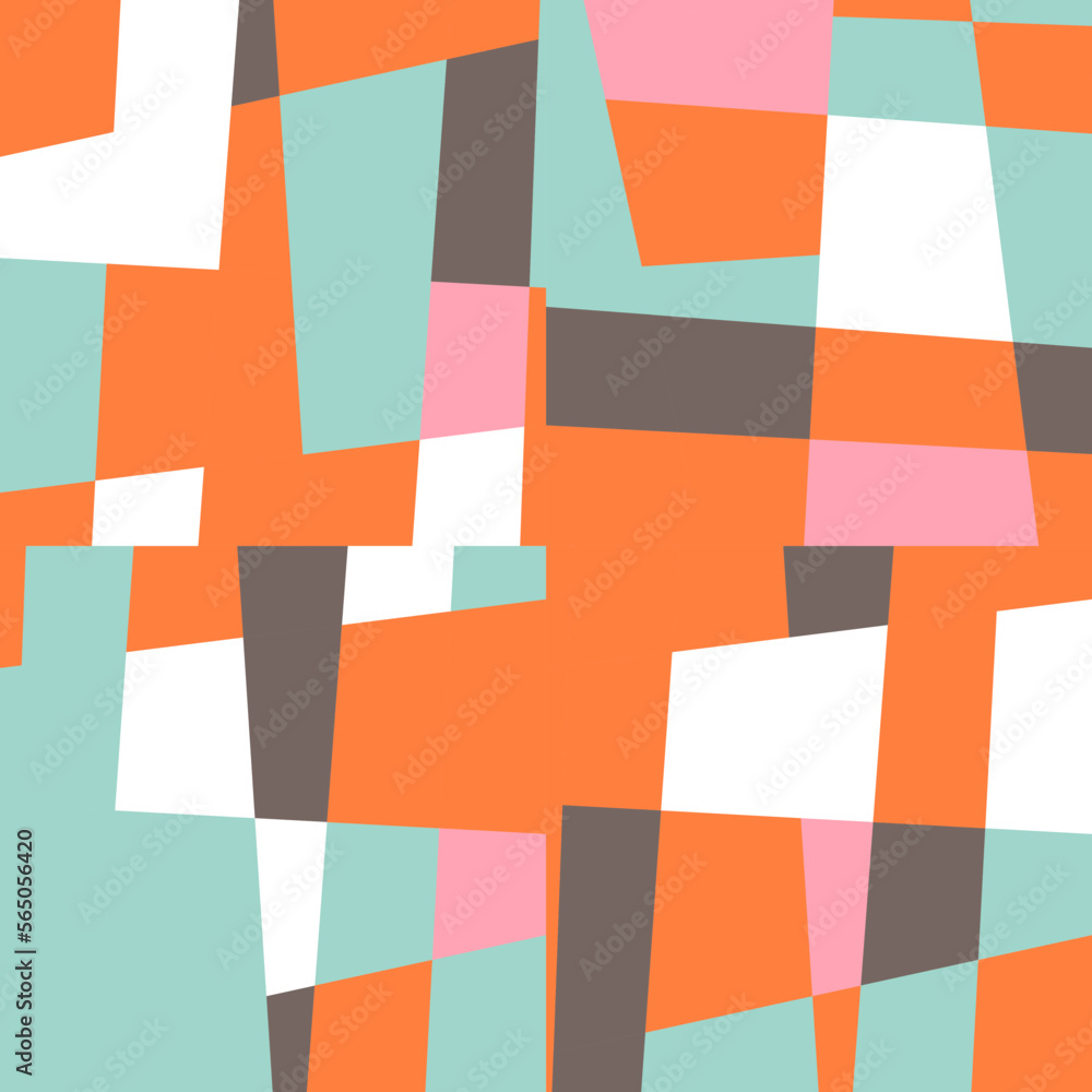 Abstract geometric vector background with random pattern of simple shapes like rectangle, square, triangle and polygon. Pastel colored retro style colorful mosaic. Abstract geometric vector background with random pattern of simple shapes like rectangle, square, triangle and polygon. Pastel colored retro style colorful mosaic.