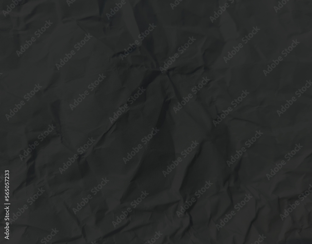 Fototapeta premium Abstract seamless and grunge vintage old-looking realistic crumble or wrinkled black paper texture background.
