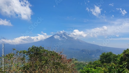 clouds over the agung mountains bali