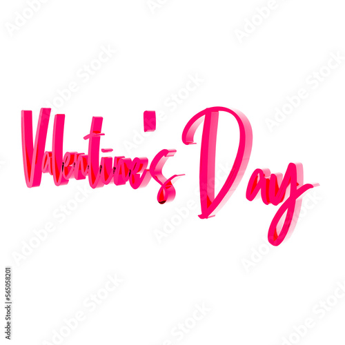 3D Character Text Render Valentine's PNG Elements © 3D Photo Stock