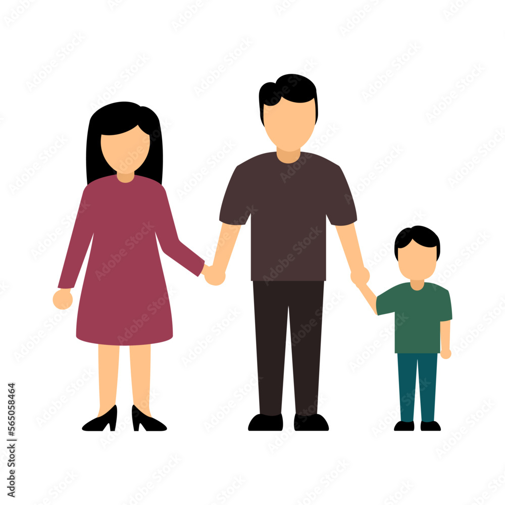 Father holding daughter flat graphic design element. Happy father's day. Vector illustration Father holding daughter flat graphic design element. Happy father's day. Vector illustration