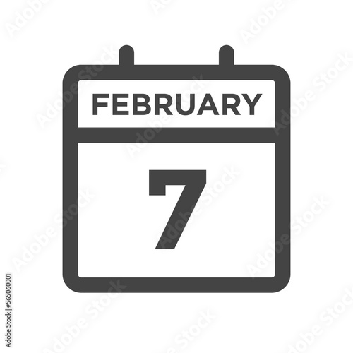 February 7 Calendar Day or Calender Date for Deadlines or Appointment