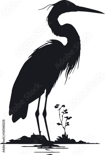 vector illustration of a heron logo