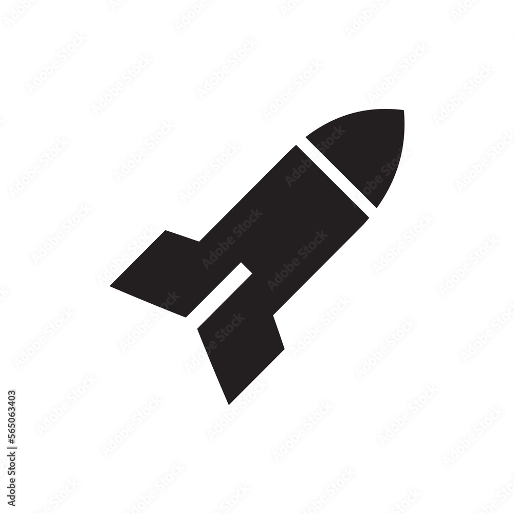 Rocket icon vector illustration sign Rocket icon vector illustration sign