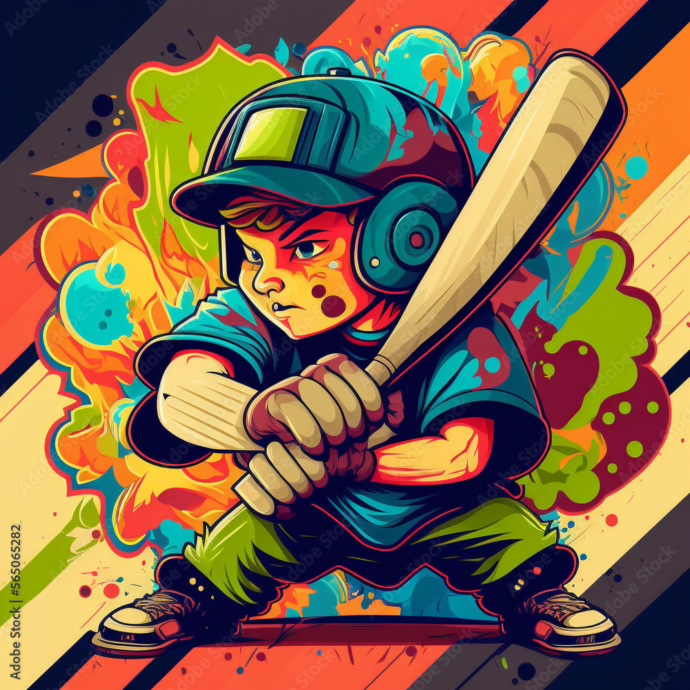 young baseball player, generative ai young baseball player, generative ai