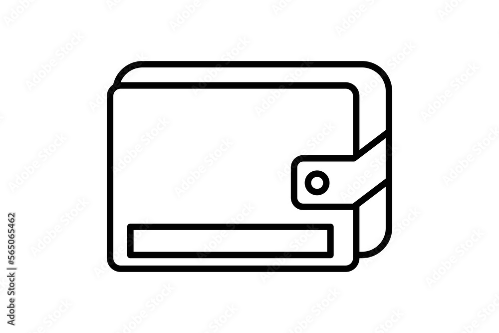 Purse icon illustration. icon related to tourism, travel. Line icon style. Simple vector design editable
